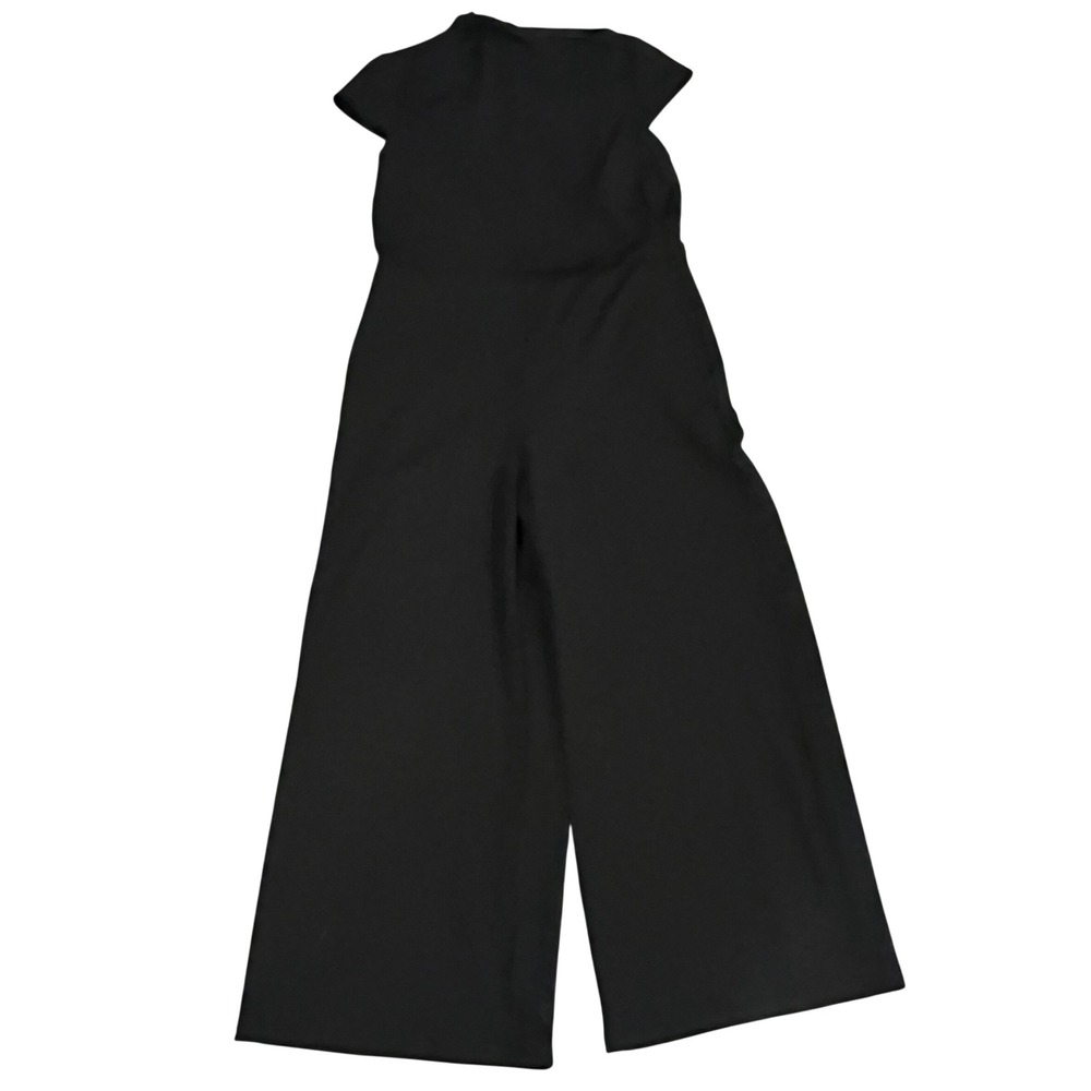 Maggy London Black Wide Leg Cap Sleeve Jumpsuit Old Money Sz 16
